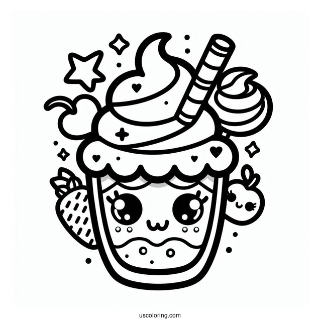 Simple Outline Of Millie Shake Shopkins