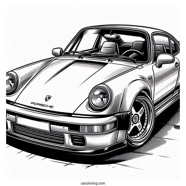 Porsche Coloring Page 930 Turbo