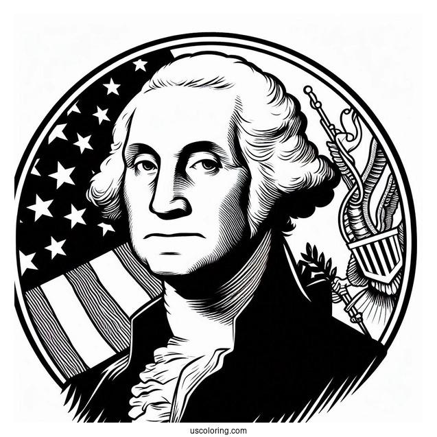American President Coloring Page Of George Washington