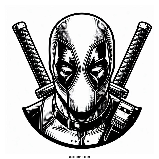Deadpool Logo Coloring Page