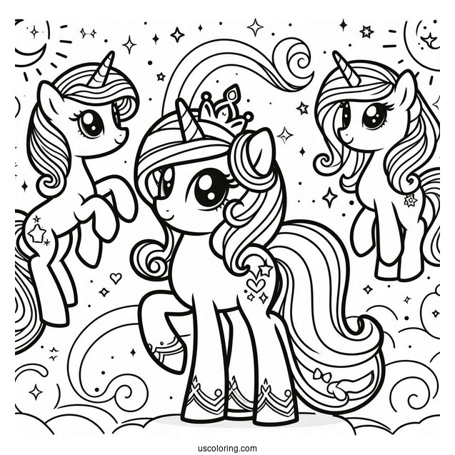 Coloring Page of Izzy Moonbow for Preschoolers