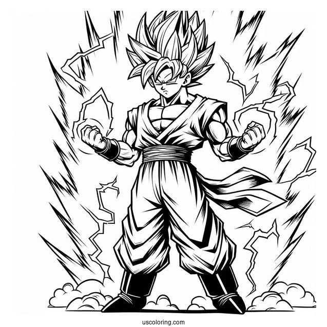 Super Saiyan Gogeta Coloring Page