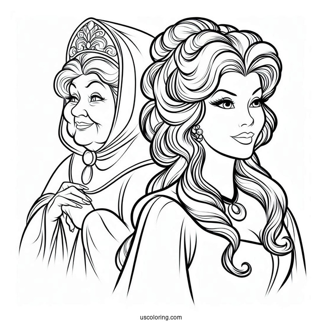 Lady Tremaine (Wicked Stepmother) From Cinderella To Color