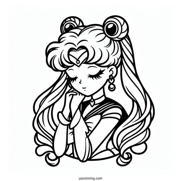 Simple Outline Of Luna Coloring In