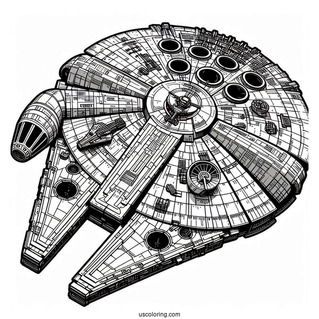 Millennium Falcon Coloring Page