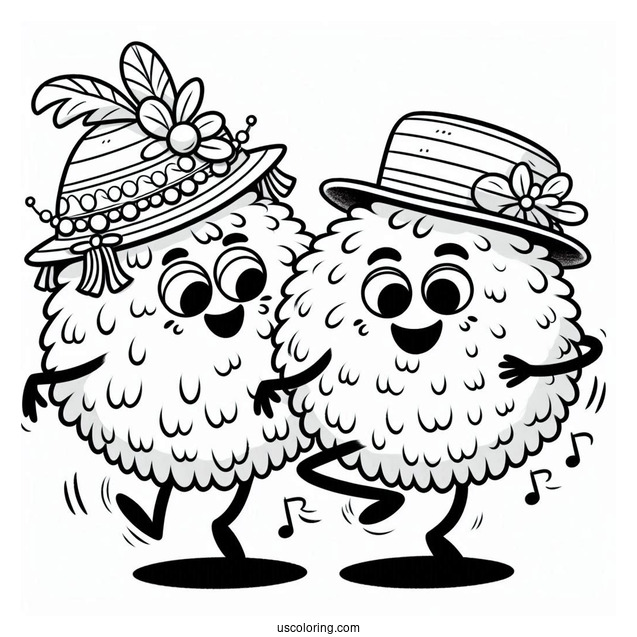 My Singing Monsters Coloring Page Of Pompom And Hoola Dancing For Kids