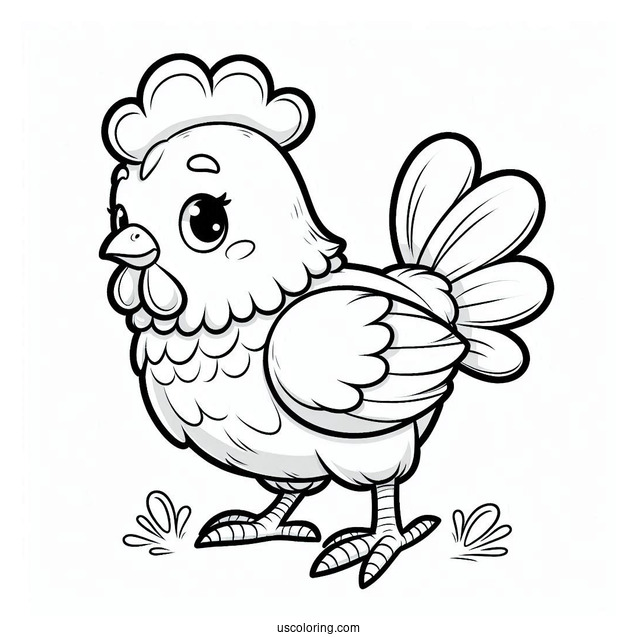 Ace Cluck From Chicken Little To Color