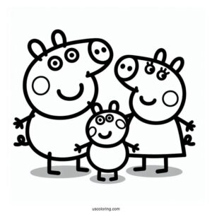 Peppa Pig Logo Coloring Page For Toddlers