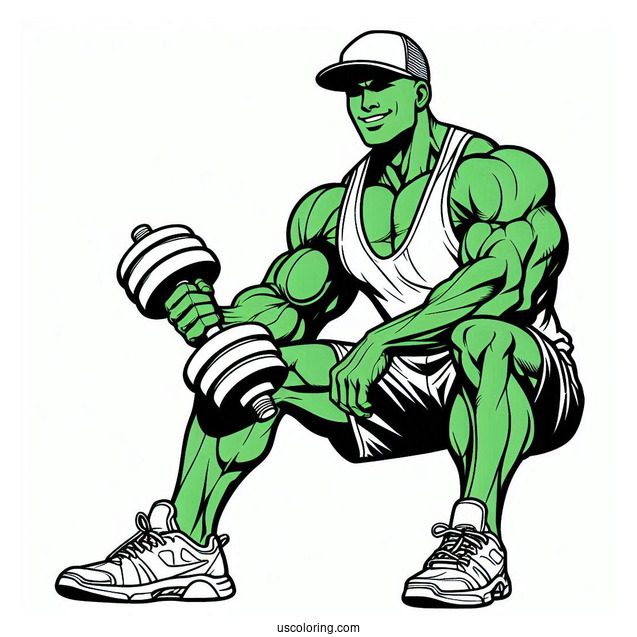 Easy Outline Of Hulk To Color For Young Kids