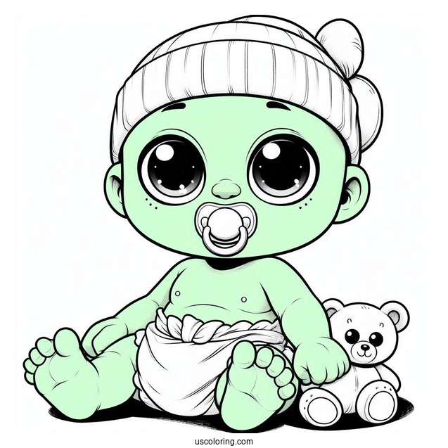 Baby Hulk Coloring Page