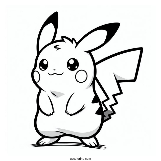 Pikachu Libre Coloring Sheet