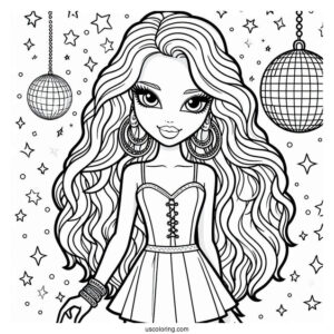 Coloring Page Of Bryce In Disco Club
