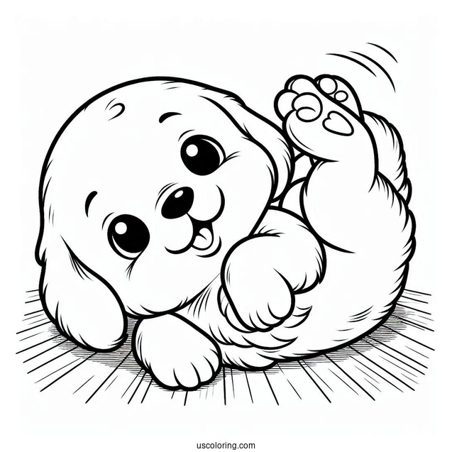 Puppy Rolling On the Floor