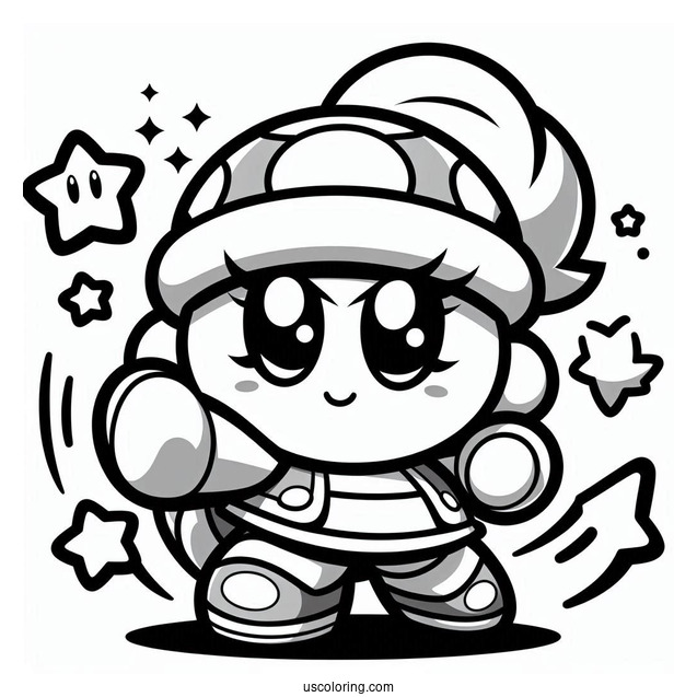 Brawl Stars Coloring Page Of Shelly In Iconic Pose