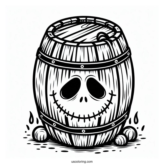 Easy Outline Of Barrel Coloring In