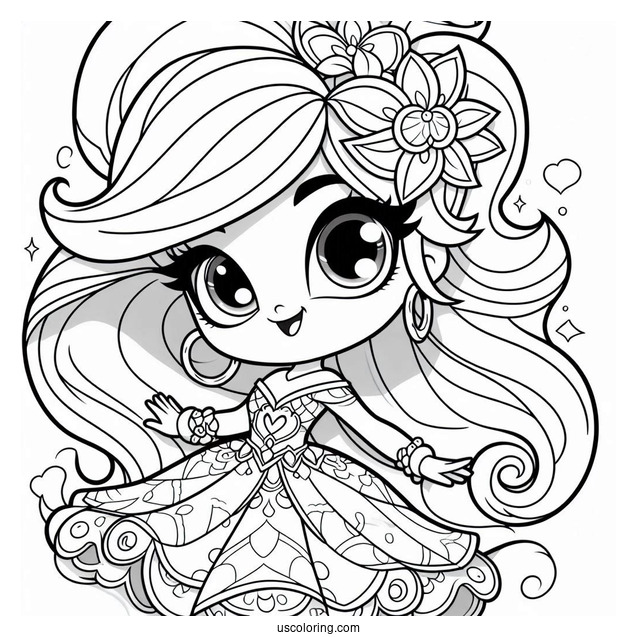 Shimmer And Shine Coloring Page Of Adorable Purisa