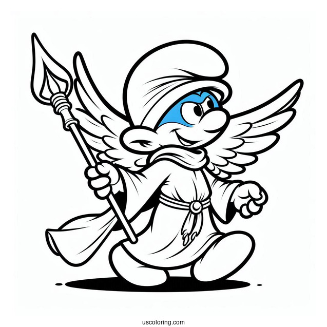 Azrael Outline Coloring In For Kids