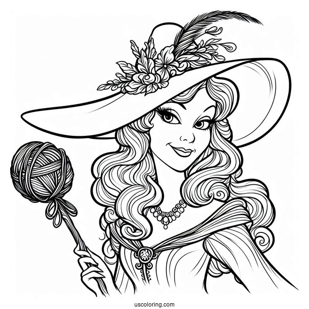 Coloring Page Of The Wicked Stepmother From Cinderella