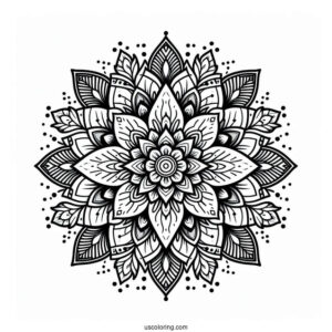 Intricate Flower Mandala Coloring Page