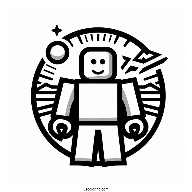 Roblox Logo Coloring Page For Kids