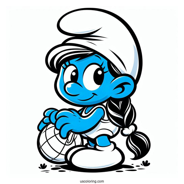 Cute Vexy Smurf Coloring Page