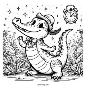 Peter Pan Tick Tock Crocodile To Color