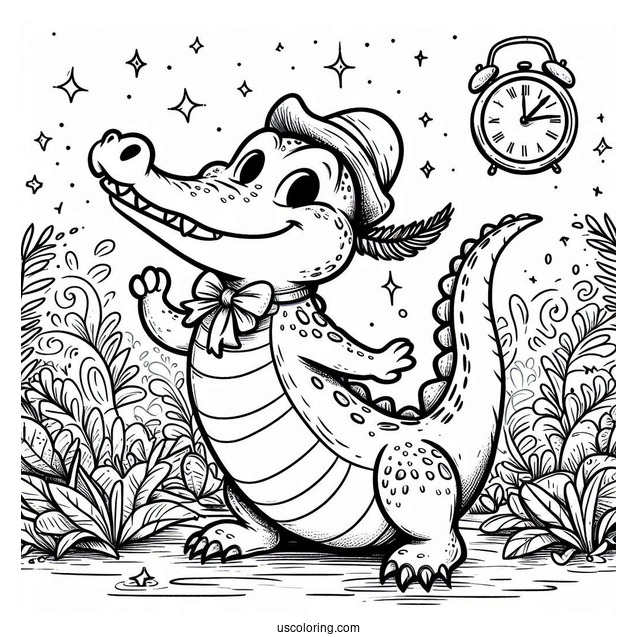 Peter Pan Tick Tock Crocodile To Color