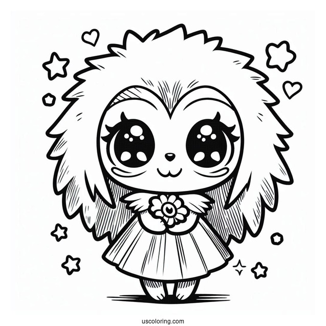 Madagascar Coloring Page Of Kawaii Eri
