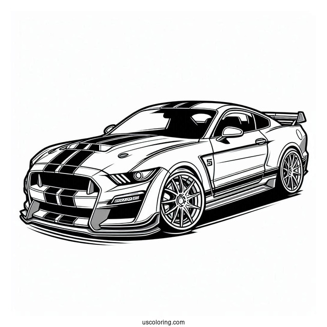 Shelby GT500 Car Coloring Page