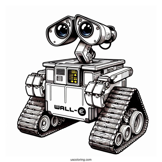 Coloring Page Of Wall-E Robot