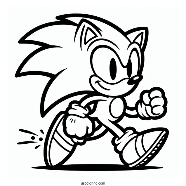 Simple Outline Of Sonic To Color