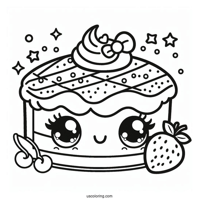 Nilla Slice Shopkins Coloring Page For Kids
