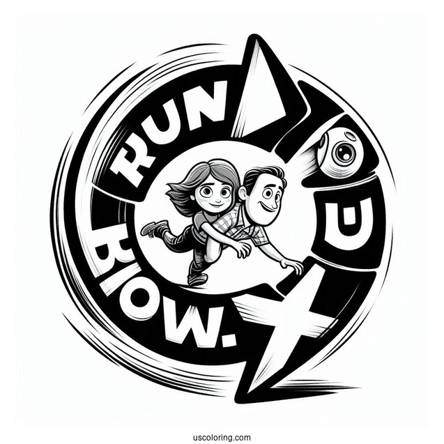 Pixar Coloring Page of Turning Red Movie Poster