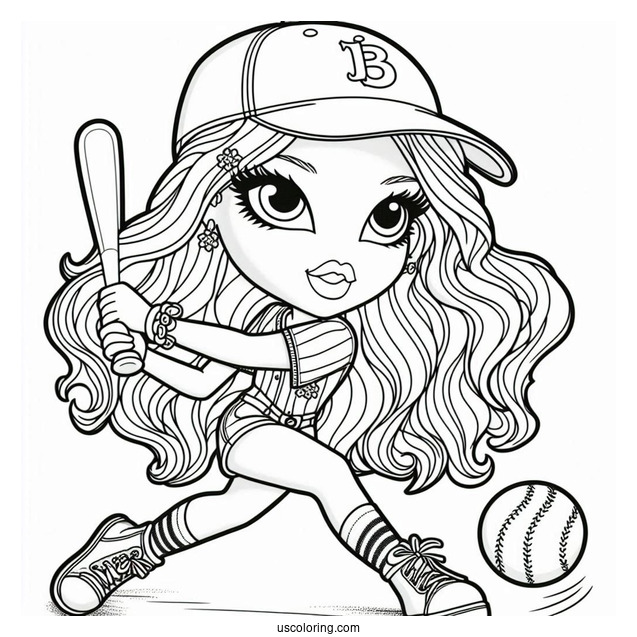 Bratz Phoebe Playing Baseball