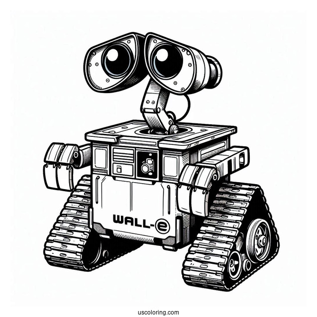 Coloring Page Of Wall-E Robot