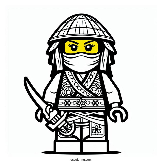 Coloring Page Of Lego Ninja For Kids