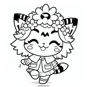 Madagascar Coloring Page Of Kawaii Eri