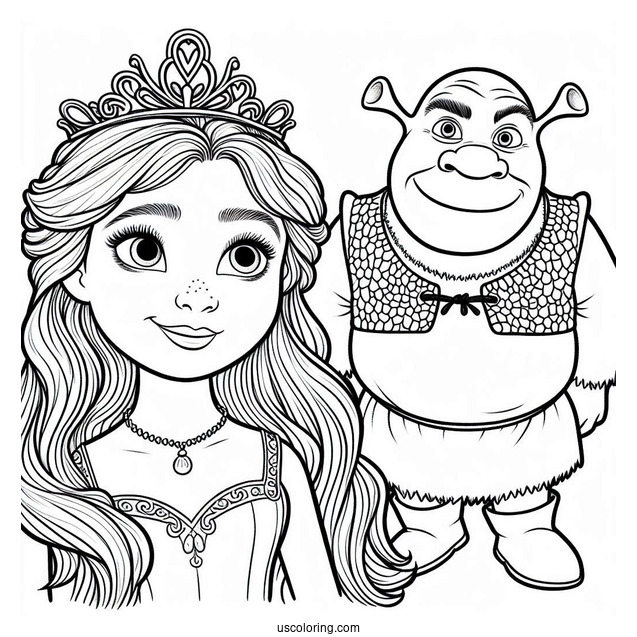 Princess Fiona As a Ogre To Color