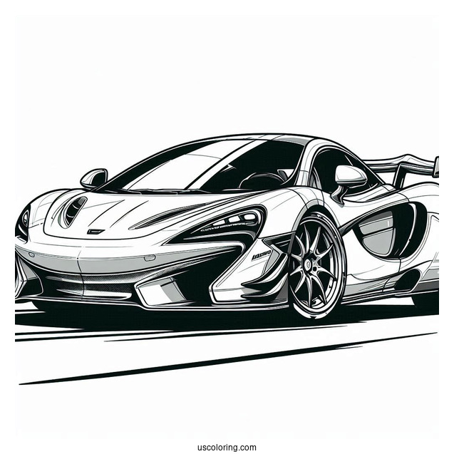 McLaren Coloring Page For Kids