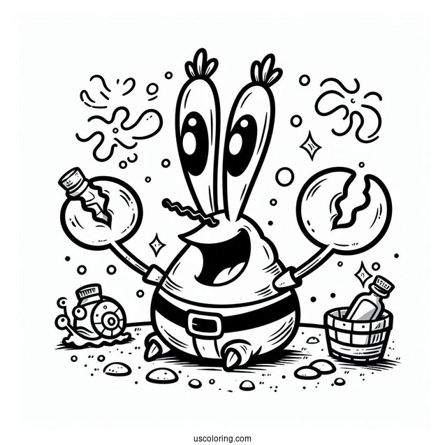 Coloring Page Of Mr Krabs