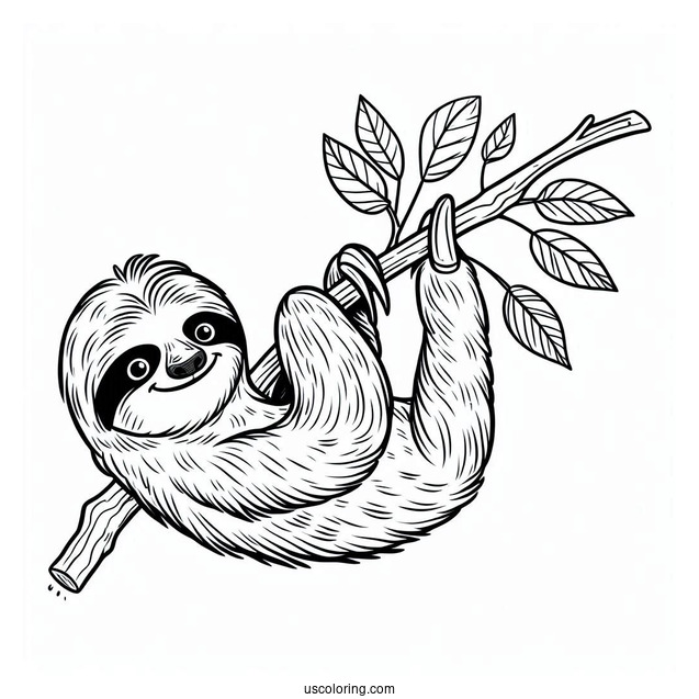 Sloth (Sid) From Ice Age Coloring Page