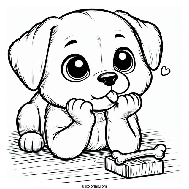 Puppy Thinking About Treats