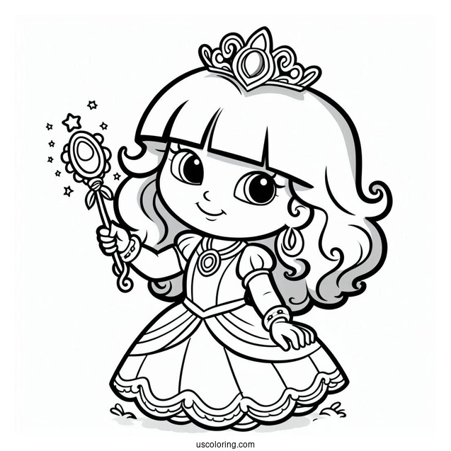 Princess Dora Coloring Page