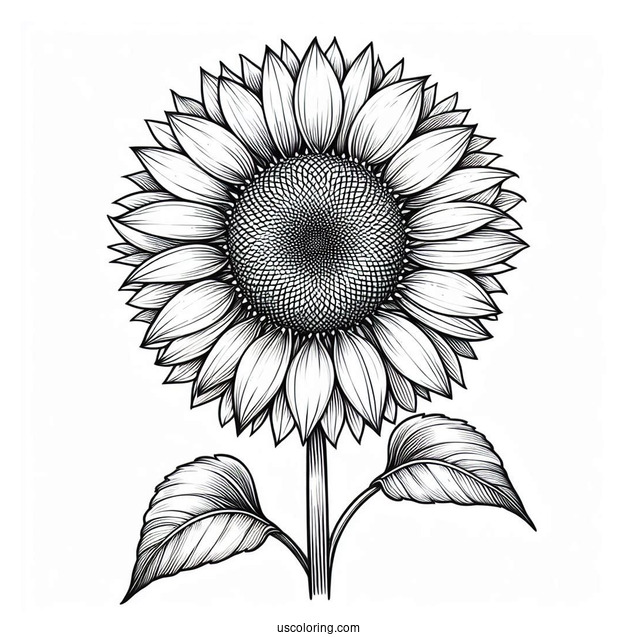 Big Sunflower During Summer Coloring