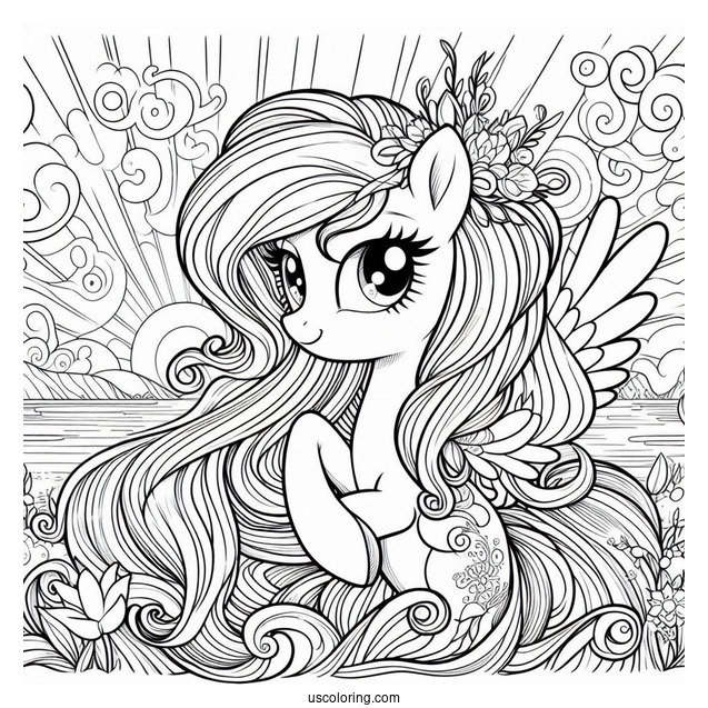 Coloring Sheet of Equestria Girls Principal Celestria