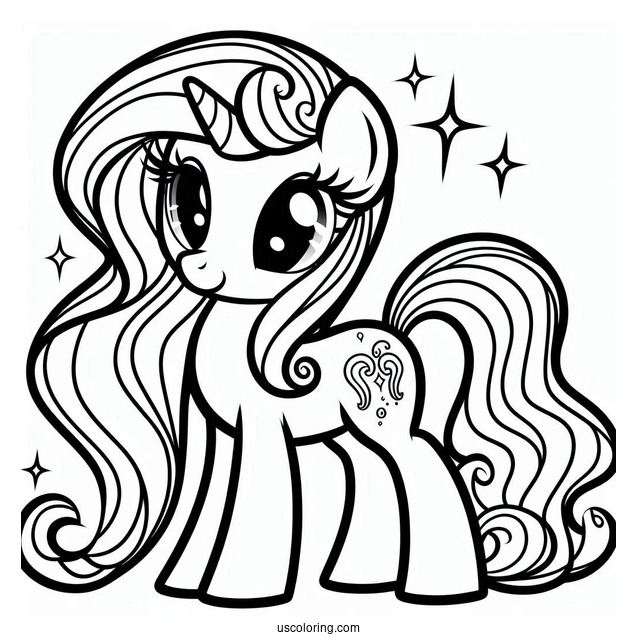 Coloring Page of Izzy Moonbow for Preschoolers