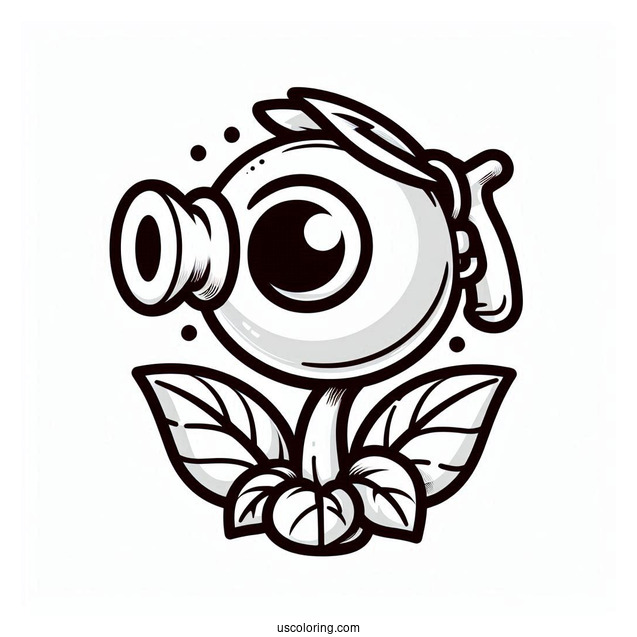 Peashooter Coloring Page For Kids