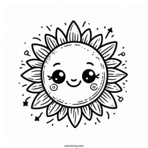 Smiling Sun Coloring Page