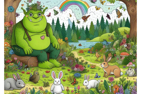 shrek feature image coloring pages