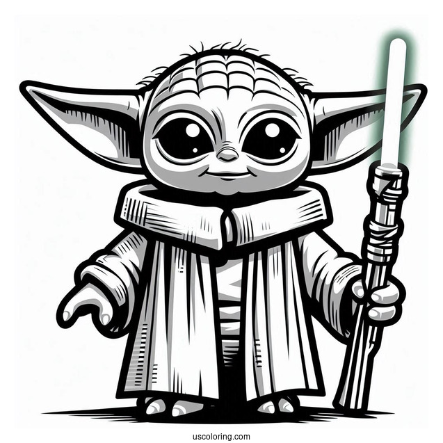 Lego Baby Yoda To Color